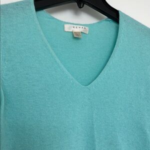 Kenar Aqua V-Neck Sweater